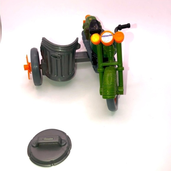80S TMNT Accessory Set Turtlecycle w Sidecar & Shield 100% Complete Set - Picture 1 of 4